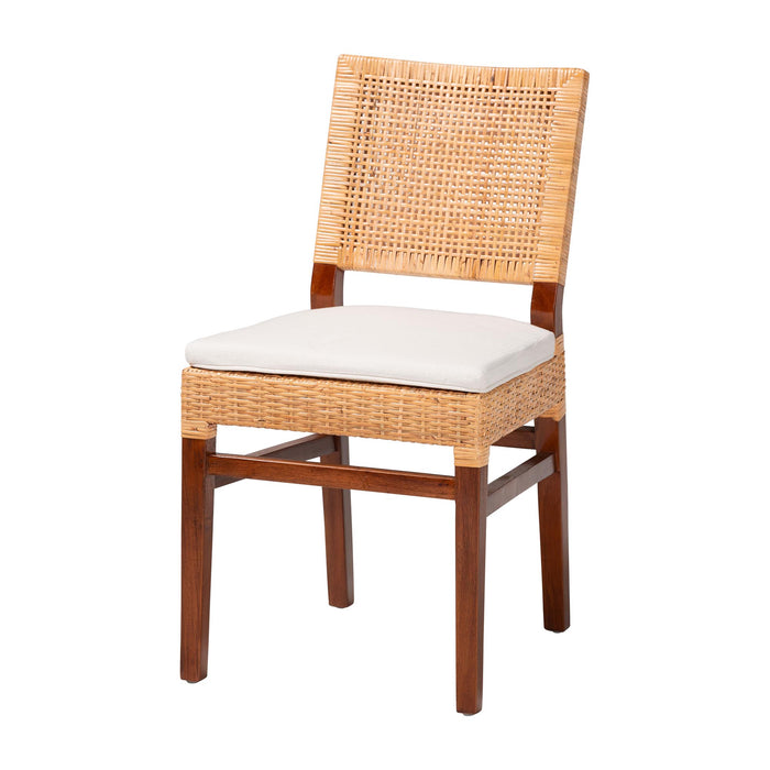Lesia Natural Rattan Dining Chair with Cushion