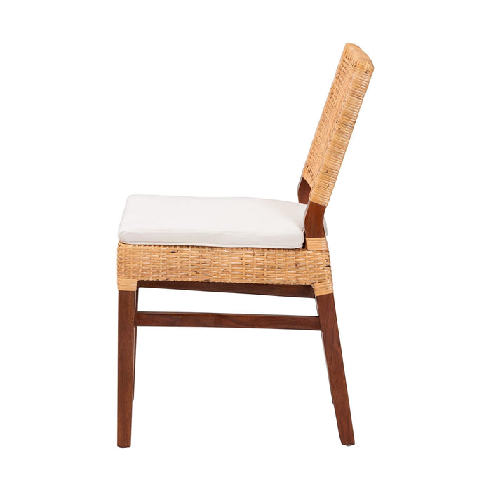 Lesia Natural Rattan Dining Chair with Cushion