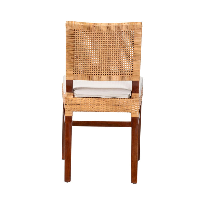 Lesia Natural Rattan Dining Chair with Cushion