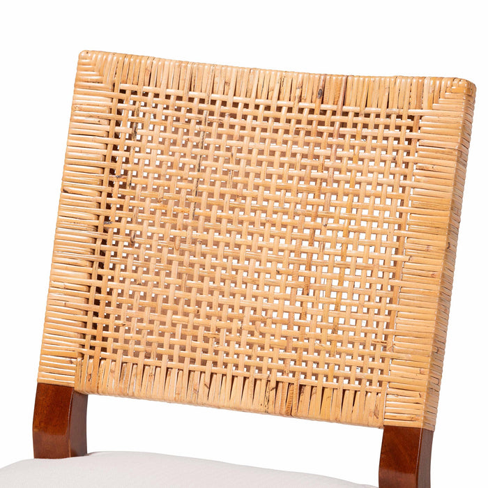 Lesia Natural Rattan Dining Chair with Cushion