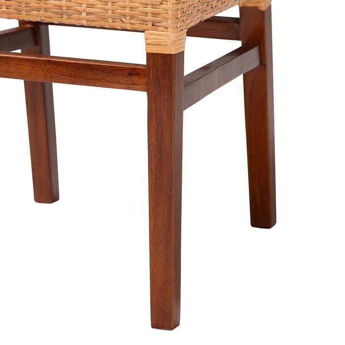 Lesia Natural Rattan Dining Chair with Cushion