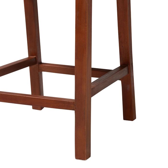 Lesia Bohemian Natural Rattan Counter Stool with Cushion