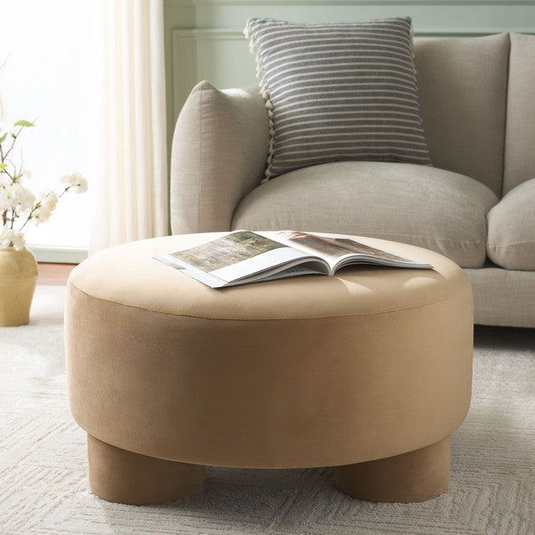 Naref Cocktail Ottoman/Tan