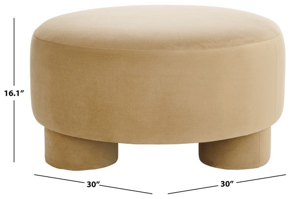 Naref Cocktail Ottoman/Tan