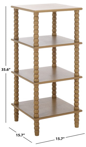 Dilyn 4 Tier Shelving Unit/ Desert Brown