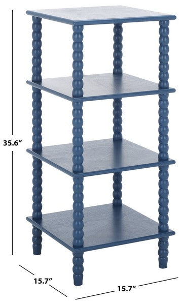 Dilyn 4 Tier Shelving Unit/ Blue