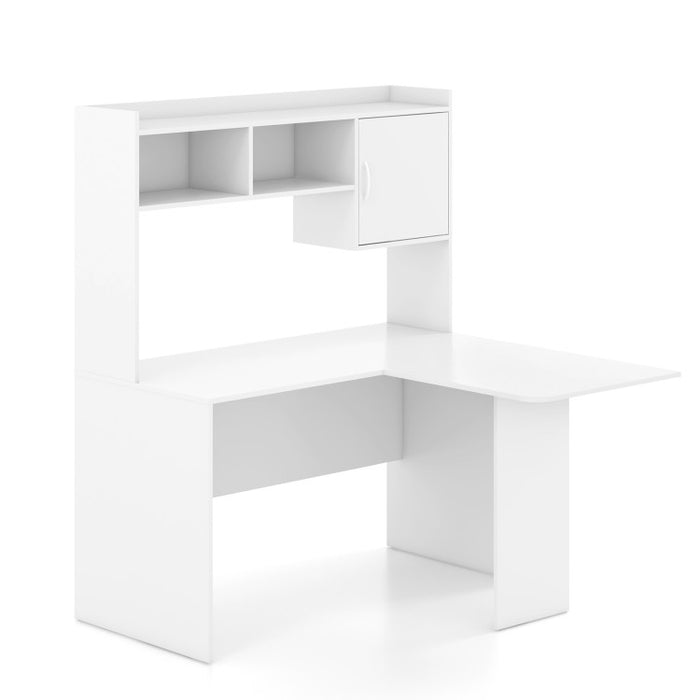 L-Shaped Desk Corner Computer Desk with Open Storage