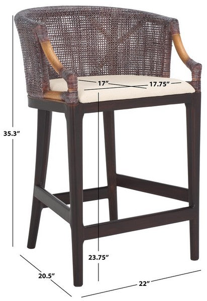 Brando Counter Stool/Brown White Wash/Holy White