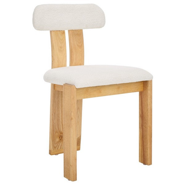 Cayde Boucle Dining Chair/Cream/Light Blonde