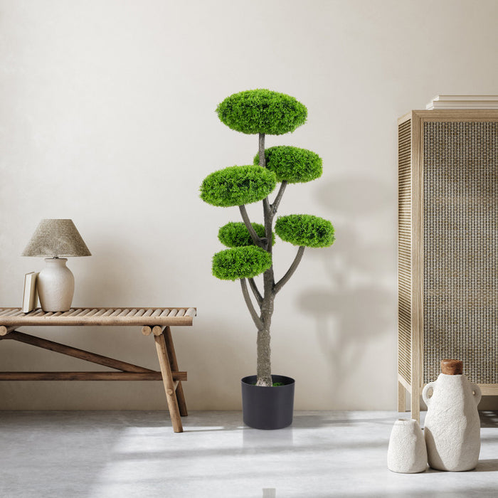 6-Ball Artificial Cypress Topiary Tree with Weighted Pot