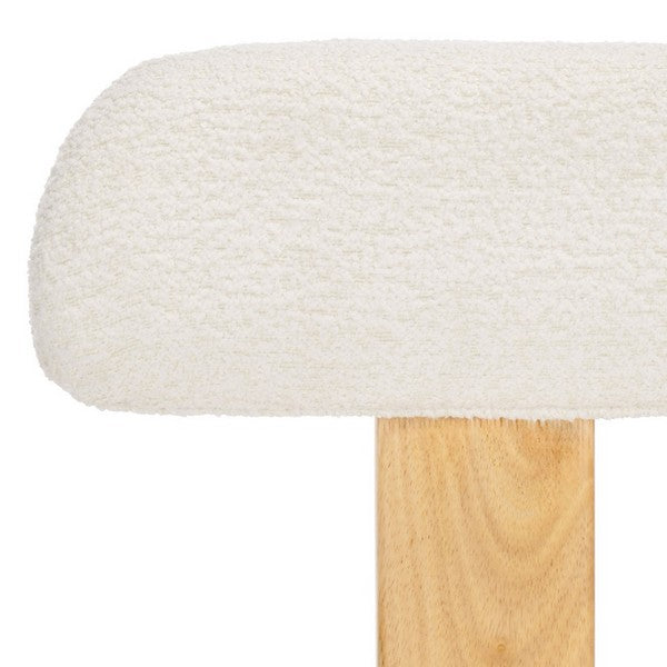 Cayde Boucle Dining Chair/Cream/Light Blonde