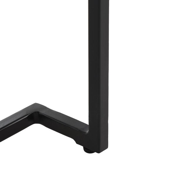 Guernica 1 Shelf Rectangle Accent Table/Grey Marble/ Black
