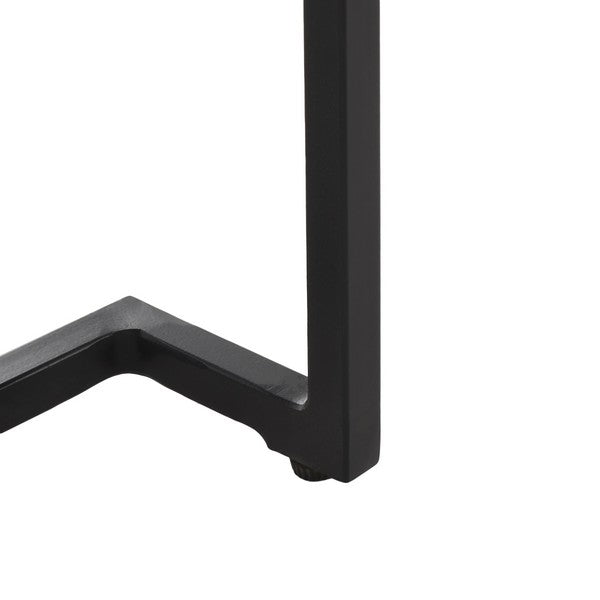 Guernica 1 Shelf Rectangle Accent Table/ Monsoon Black Marble/ Black
