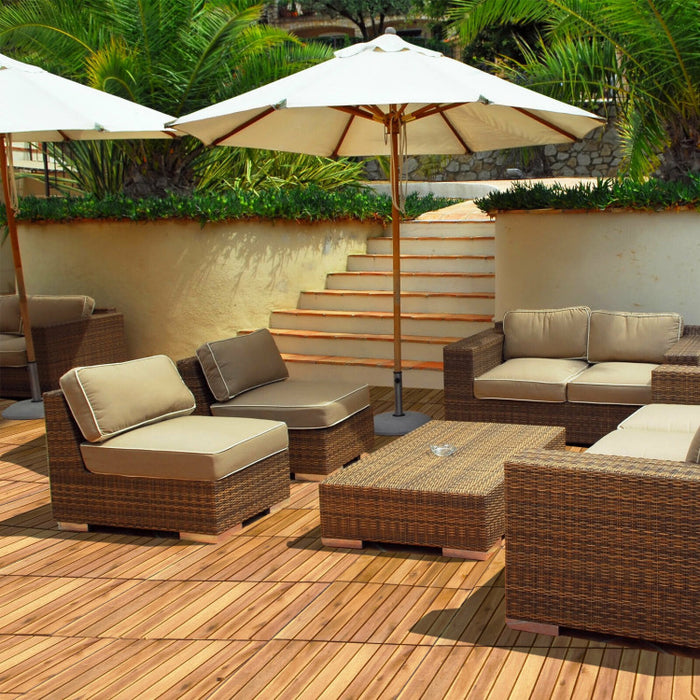 27 Pieces Acacia Wood Patio Deck Tile