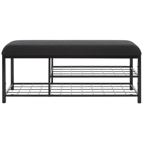 Milligan Open Shelf Bench W/Cushion/Black