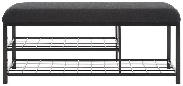 Milligan Open Shelf Bench W/Cushion/Black