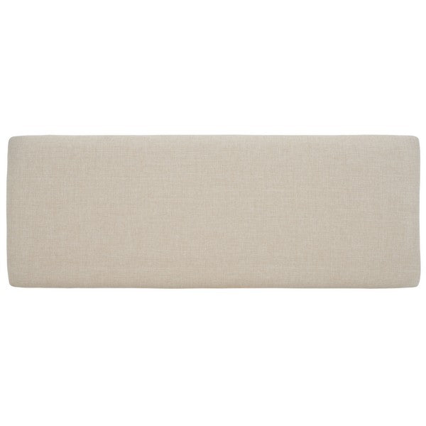 Milligan Open Shelf Bench W/ Cushion/Cream