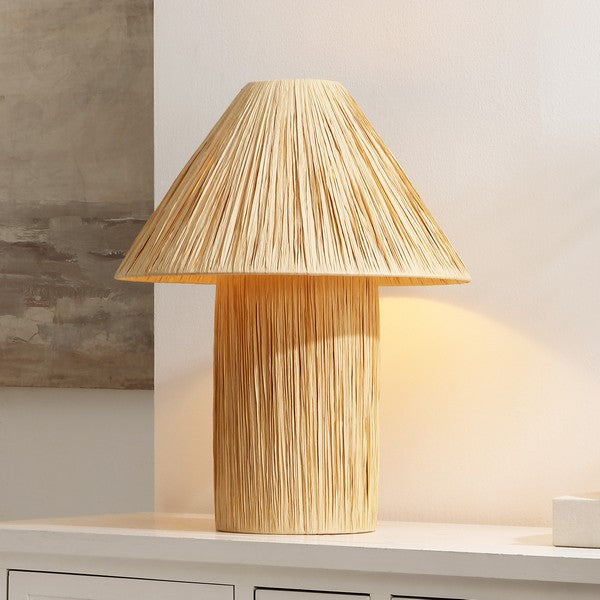 Cassie Paper Rope Table Lamp – Natural Boho Lighting