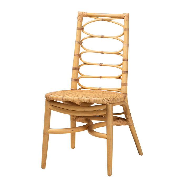 BALI & PARI LISBON BOHEMIAN NATURAL RATTAN DINING CHAIR