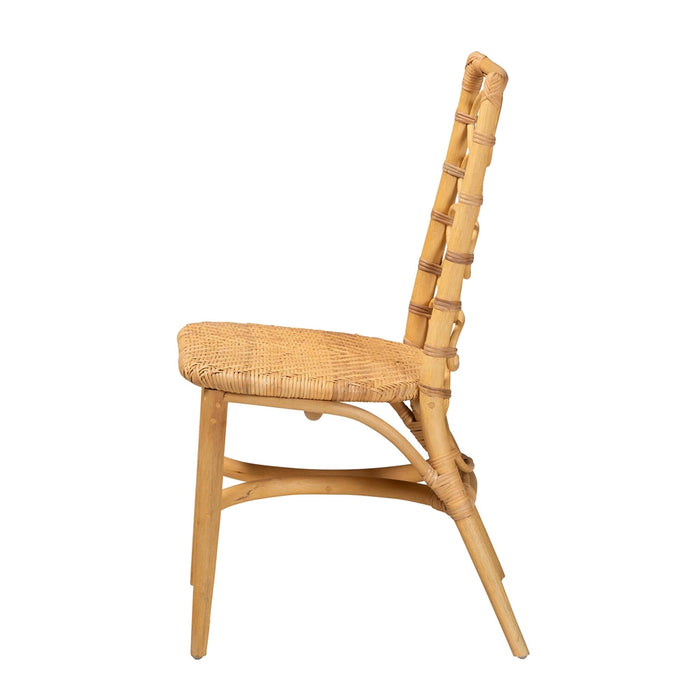 BALI & PARI LISBON BOHEMIAN NATURAL RATTAN DINING CHAIR