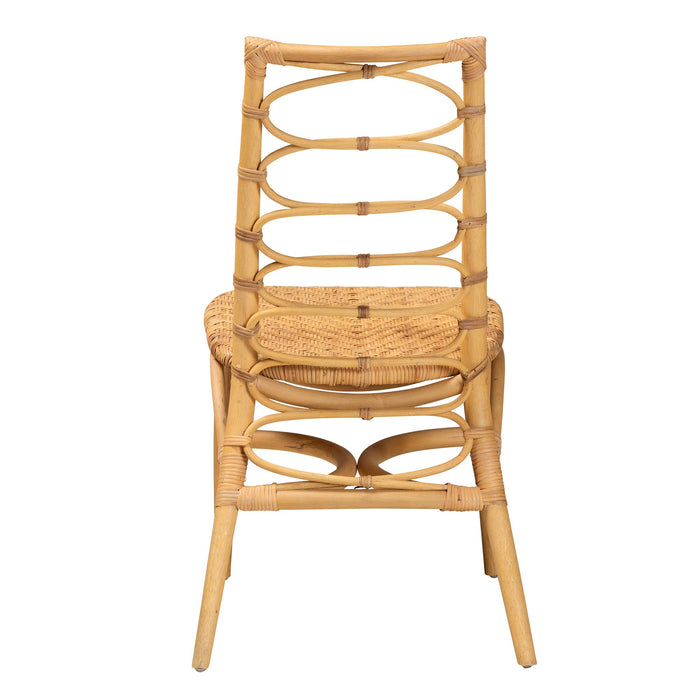 BALI & PARI LISBON BOHEMIAN NATURAL RATTAN DINING CHAIR