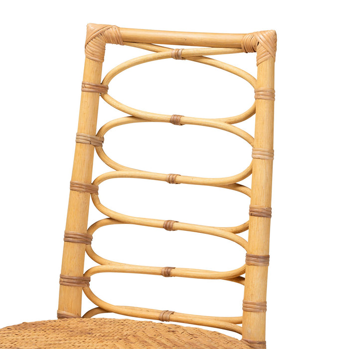 BALI & PARI LISBON BOHEMIAN NATURAL RATTAN DINING CHAIR