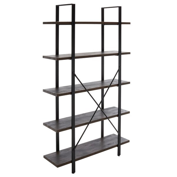 Euan 5 Shelf Cross Back Etagere/Cocoa Walnut