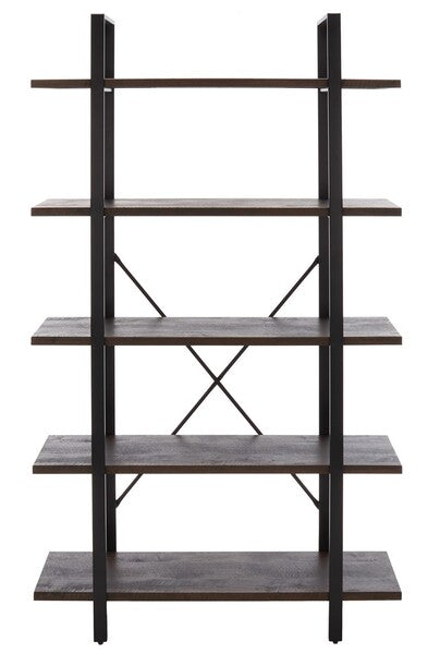 Euan 5 Shelf Cross Back Etagere/Cocoa Walnut