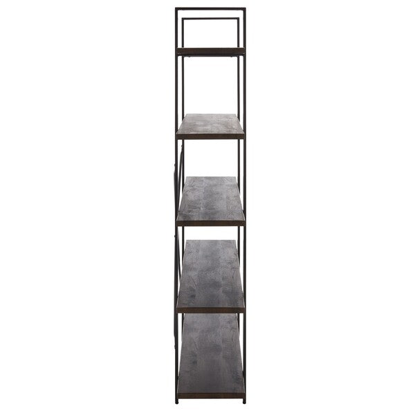 Euan 5 Shelf Cross Back Etagere/Cocoa Walnut