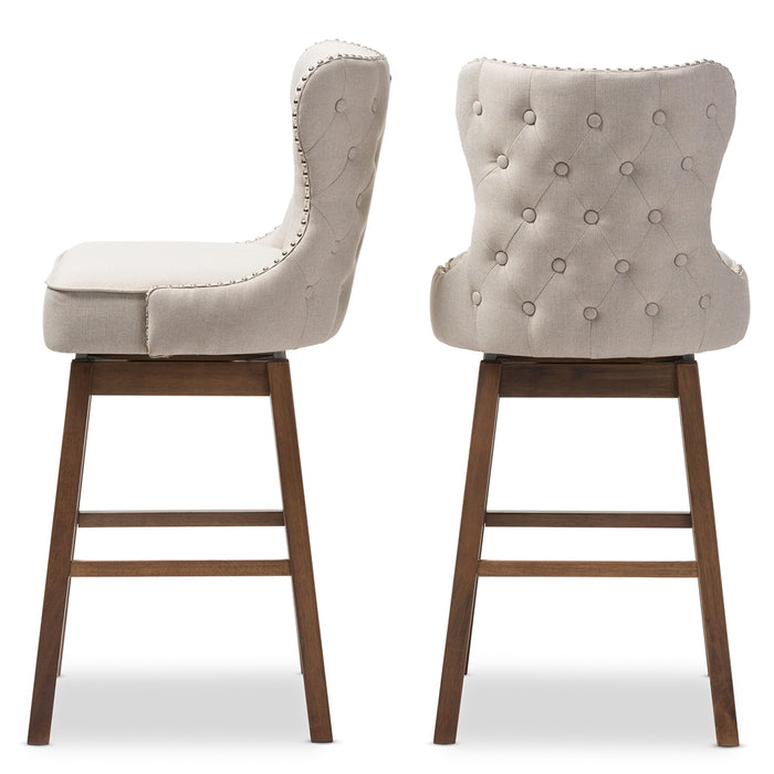 Gradisca Light Beige Bar Stool Set of 2