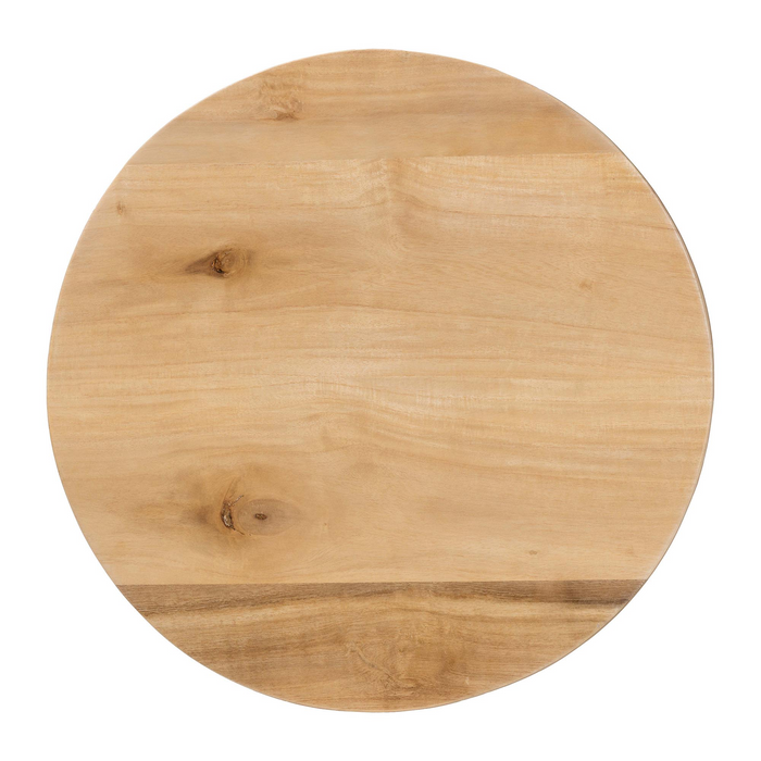 Caribic Modern Slatted Acacia Wood End Table