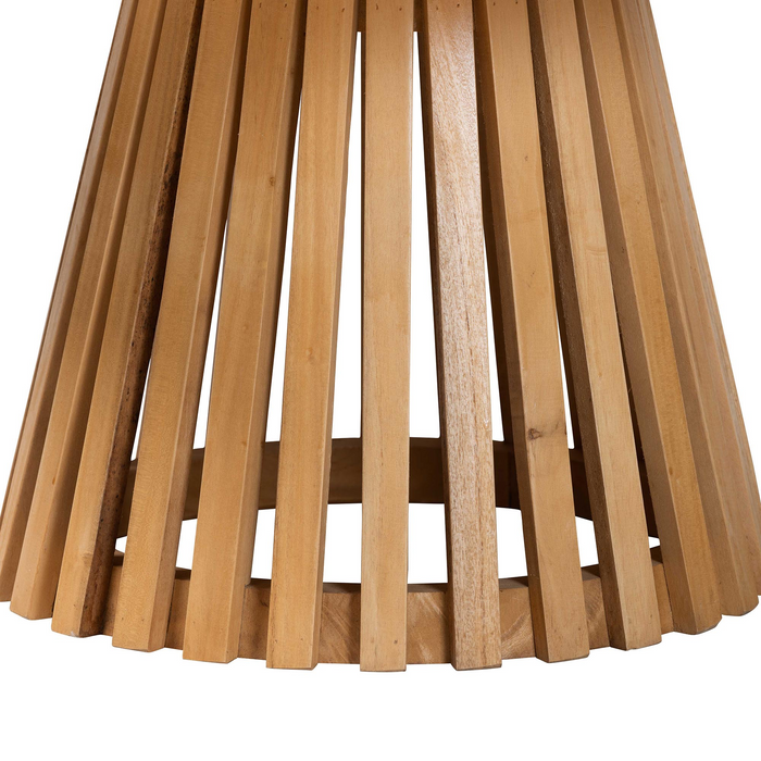 Caribic Modern Slatted Acacia Wood Coffee Table
