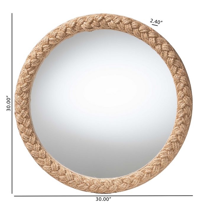 Shara Coastal Braided Rope Accent Mirror