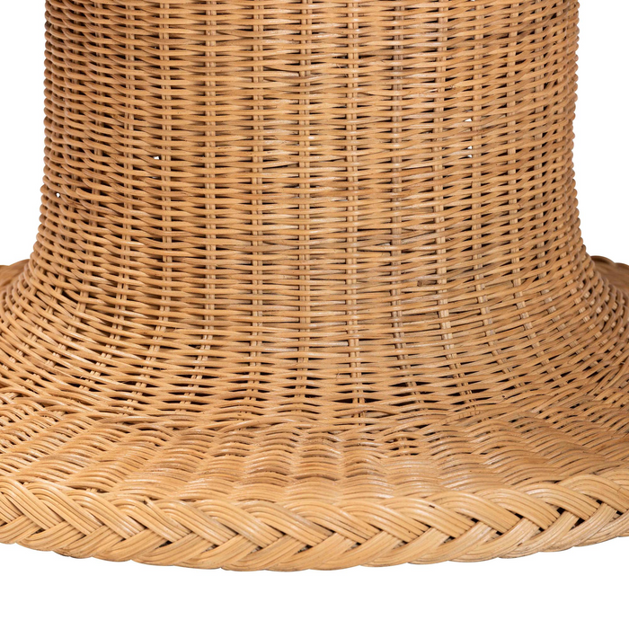 Farrow Bohemian Braided Light Honey Rattan Dining Table
