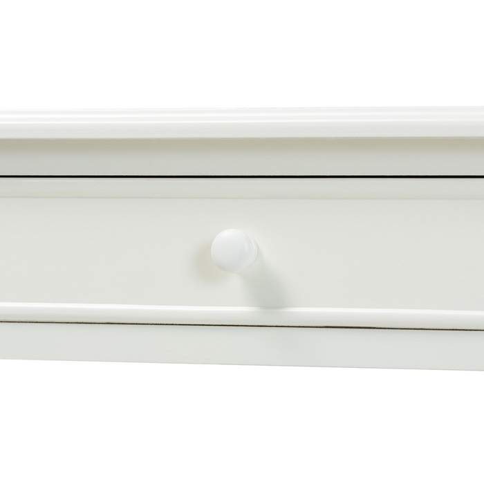 Malinda Classic White 2-Drawer Console Table with Spindle Legs