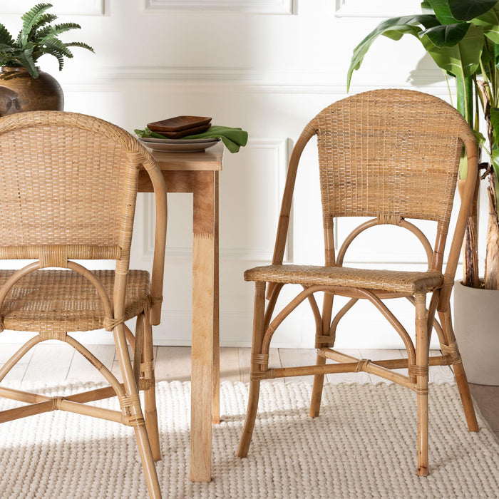 Bali & Pari Jaylyn Bohemian Natural Rattan Dining Chair