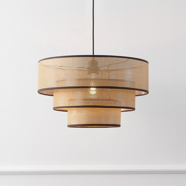 MALYA FAUX RATTAN / METAL PENDANT