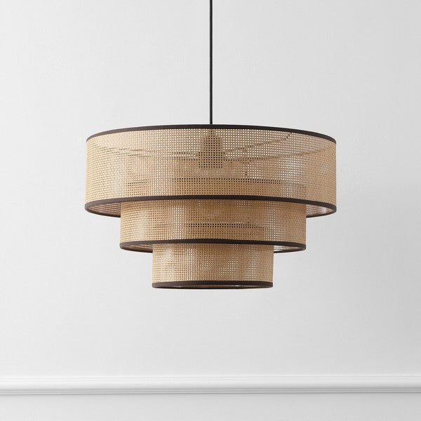 MALYA FAUX RATTAN / METAL PENDANT