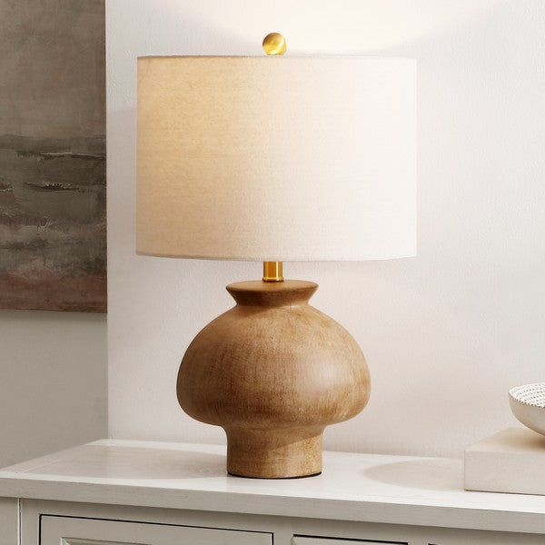 Noam Ceramic Table Lamp-– Light Brown Organic Modern Lamp