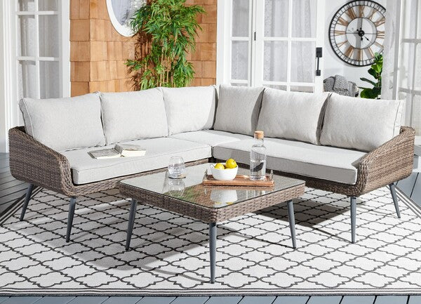 Onri 3 Pc Sofa Set/Brown/Grey