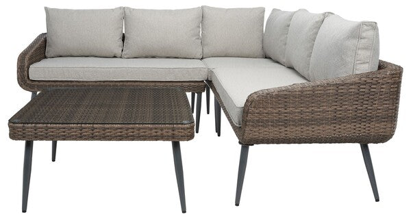 Onri 3 Pc Sofa Set/Brown/Grey
