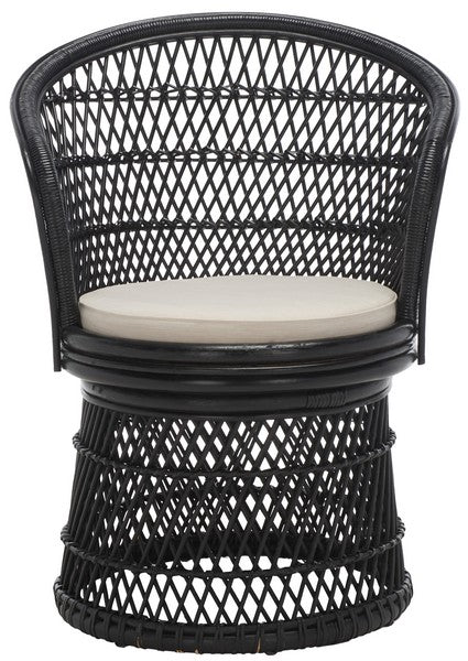 Iola Swivel Accent Chair W/ Cushion Black
