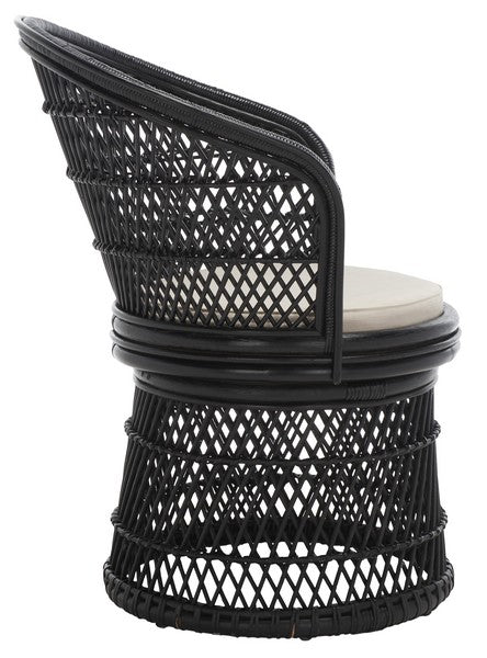 Iola Swivel Accent Chair W/ Cushion Black