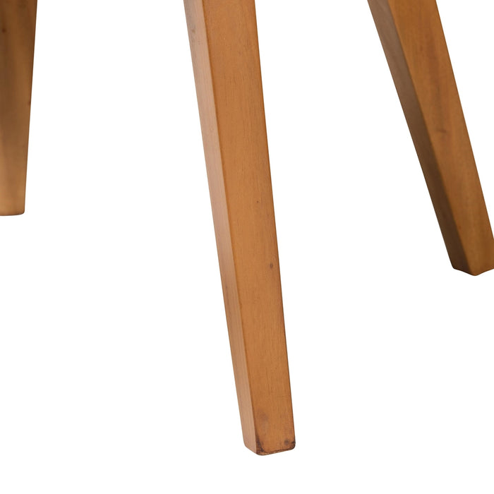 Sabit Bohemian Seagrass & Mahogany Wood Dining Chair