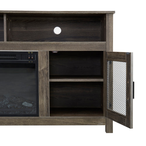 TV Stand With Electric Fireplace, Fit up to 65"  Flat Screen TV