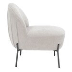 Brax Petite Slipper Chair/Light Grey