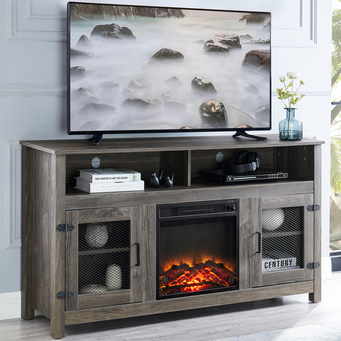 TV Stand With Electric Fireplace, Fit up to 65"  Flat Screen TV