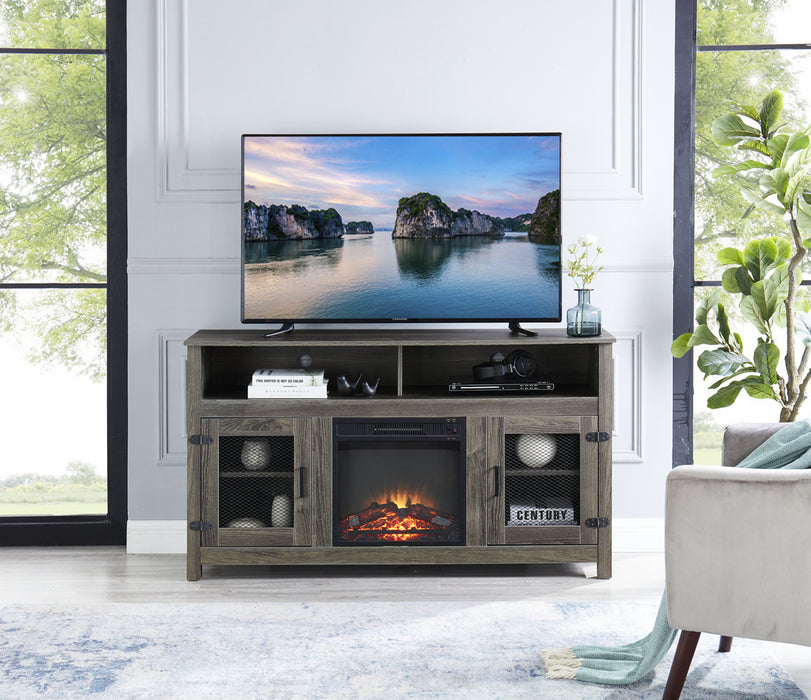 TV Stand With Electric Fireplace, Fit up to 65"  Flat Screen TV