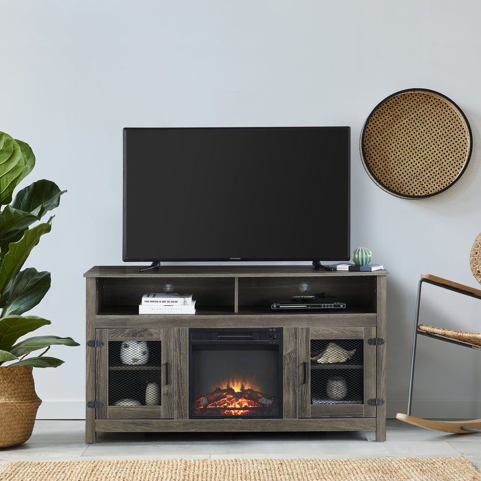 TV Stand With Electric Fireplace, Fit up to 65"  Flat Screen TV