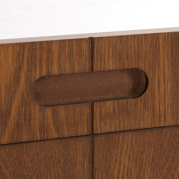 Rafaela Hexagon Accent Table/Walnut White